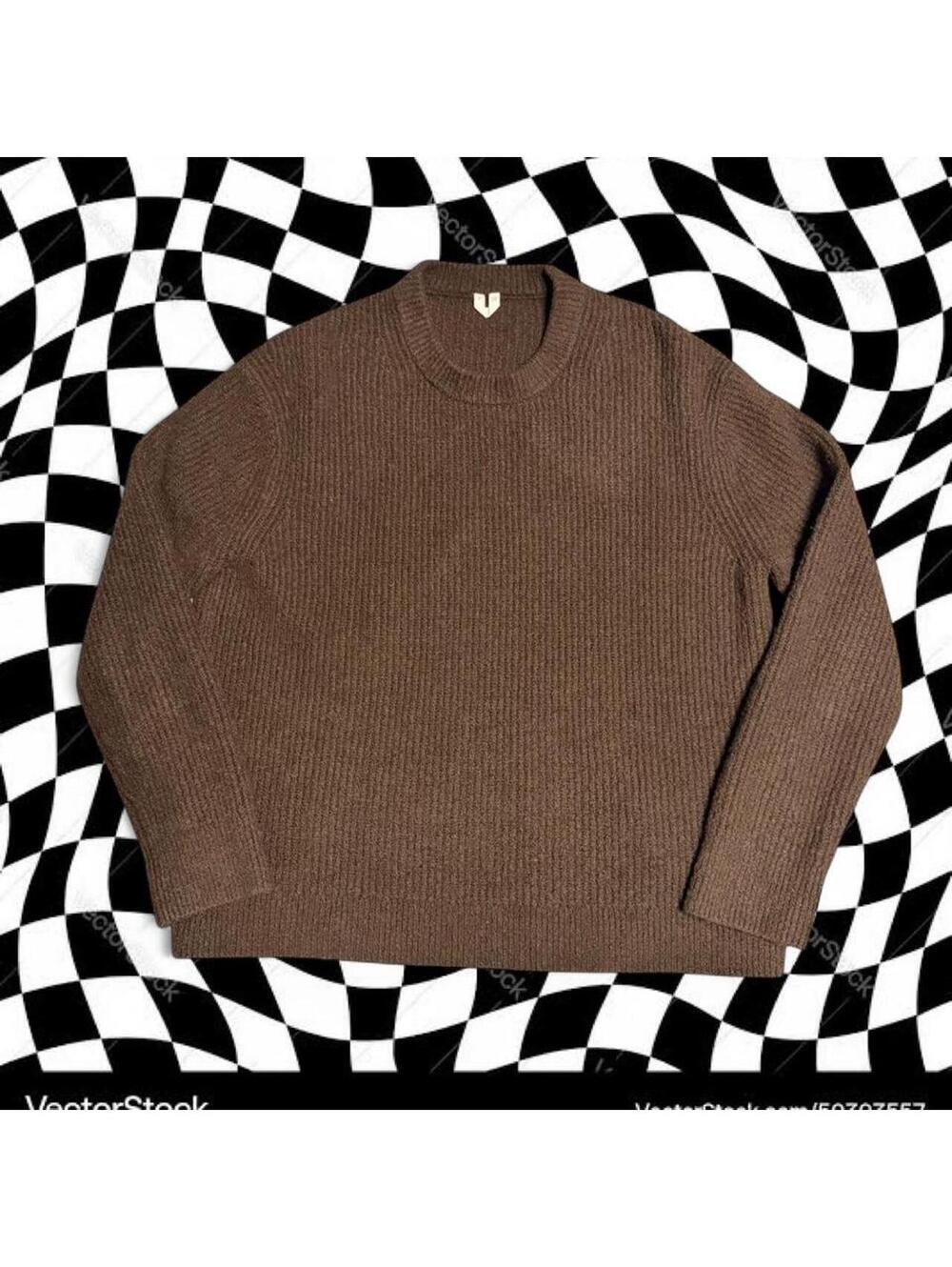 Arket chunky Brown crewneck sweater